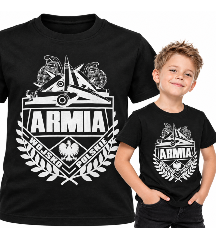 KOSZULKA DZIECIĘCA Patriotyczna - ARMIA (BIAŁY)